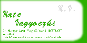 mate vagyoczki business card